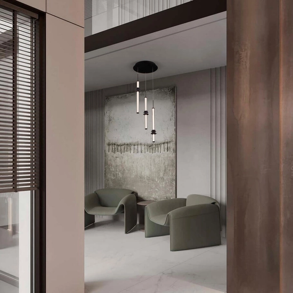 Potrójna lampa wisząca URUBICHA LE44690 LED 18W 3000K tubki czarne