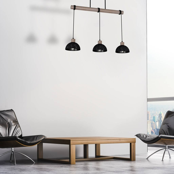Hygge lampa wisząca ERIK MLP7640 Milagro kopuły na belce czarne