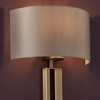 Ścienna lampa hampton L&-195452 Light& z abażurem ecru mosiądz OUTLET