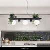 Lampa wisząca Plant Shelf 5555 Zumaline półka na rośliny kule czarne białe
