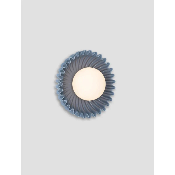 Lampa naścienna do salonu ALMENDA LE45271 okrągła niebieska