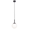 Nowoczesna lampa wisząca Faro K-4886 czarna nad wyspę kula ball