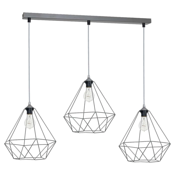 LAMPA wisząca BASKET 7215 Milagro druciana OPRAWA metalowa listwa ZWIS klatki loft czarne