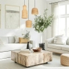 Lampa wisząca do salonu 22166 boho pleciona brązowa