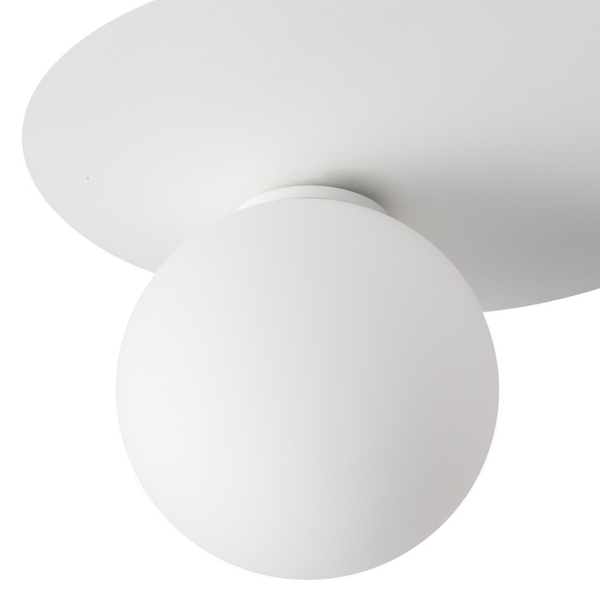 Plafon minimalistyczny ARGON 33262 Sigma ścienna kula szklana ball biała