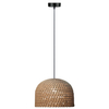 Wisząca lampa kopuła Kanso LP-2025/1P 40 cm nad wyspę drewniana brązowa