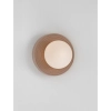 Okrągła lampa ścienna MALVANO LE45266 szklana do sypialni mokka