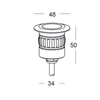 Lampa najazdowa Grund 802401206 Elkim LED 3W 4000K wpust IP67 stal