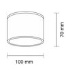 Plafon LAMPA sufitowa SUWA 7720 Shilo metalowa OPRAWA natynkowa IP44 biała