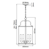 Lampa wisząca Gentry HK-GENTRY-P-L-PB Hinkley polerowany mosiądz