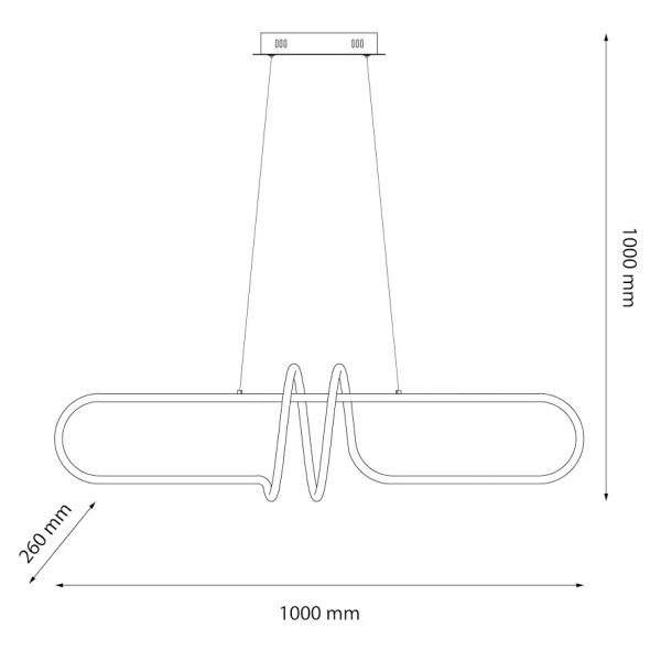 Wisząca lampa ramka VERDIGO ML1576 LED 54W 4000K do kuchni czarny