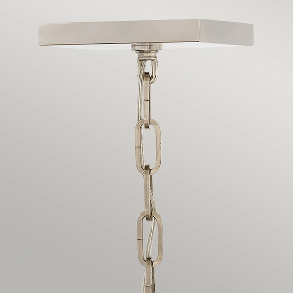 Lampa wisząca QN-STINSON-4P-L-BK na łańcuchu nikiel czarna