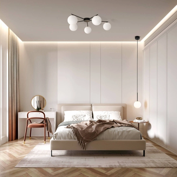 Lampa nasufitowa do salonu Elton 10262 bubbles czarna biała