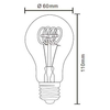 Dekoracyjna ŻARÓWKA industrialna 11403F  Globo LED A60 E27 klasyczna 4W 200lm 230V 2000K biała ciepła