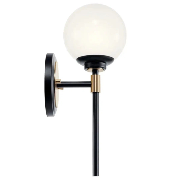 Łazienkowa lampa ścienna Benno KL-BENNO1-BK-CPZ IP44 brąz czarny