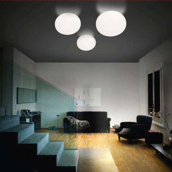 Plafon LAMPA sufitowa Palla 24 Orlicki Design szklana OPRAWA kula ball biała