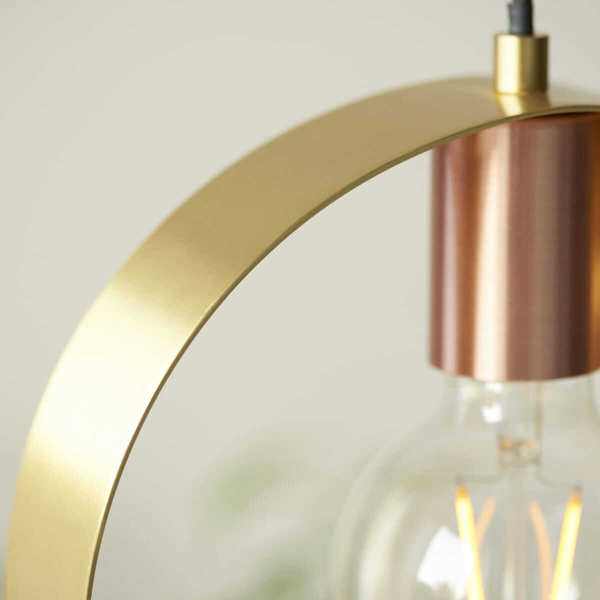 Lampa wisząca nad wyspę kuchenną Hoop 97664 Endon mosiądz nikiel miedź