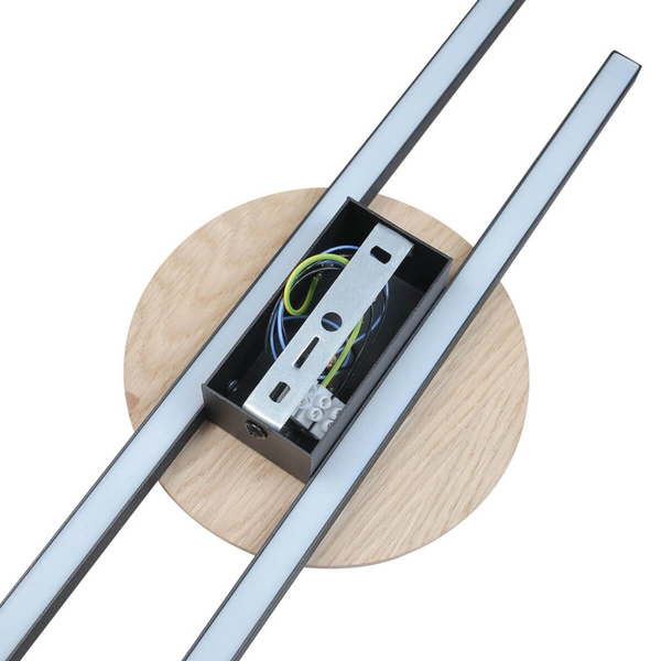 Lampa naścienna Java 1369 LED 30W 3000K belki drewniana czarna