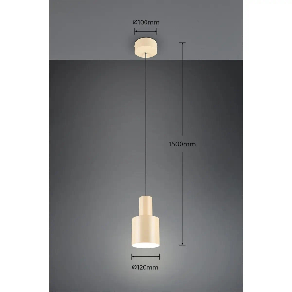 Beżowa lampa Agudo 319400144 tuba sufitowa z regulacją 1x10W E27