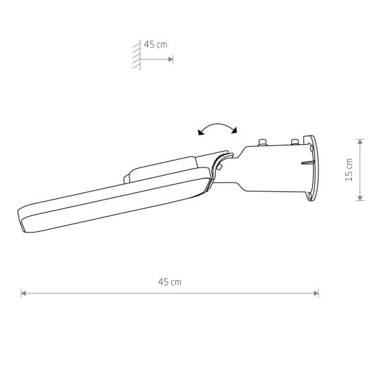 Zewnętrzna lampa ścienna Pathway 10641 LED 60W 3000K IP65 czarna
