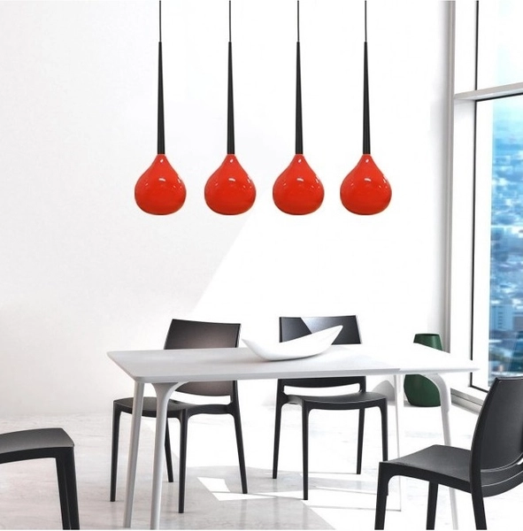 Wisząca lampa nowoczesna Aga AZ1069 Azzardo nad łóżko czarna czerwona