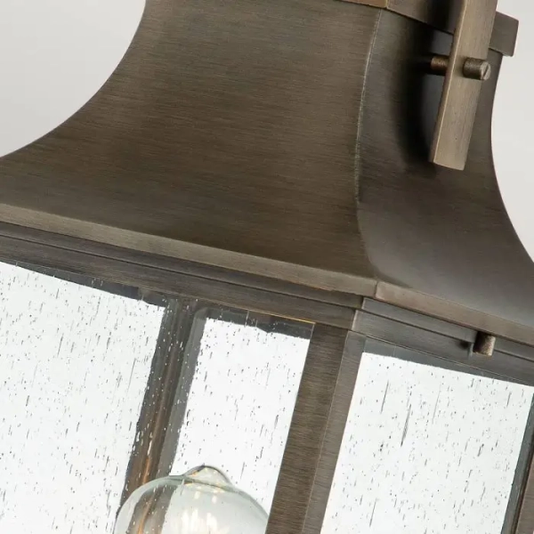 Elewacyjna lampa do ogrodu Grant QN-GRANT-L-BU szklany IP44 brąz