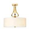 Sufitowa lampa z abażurem Falmouth BATH-FALMOUTH-SF-FG Elstead biała złota