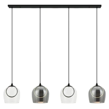 Lampa wisząca 23082 LED 24W 3000K szklana przydymiony czarny