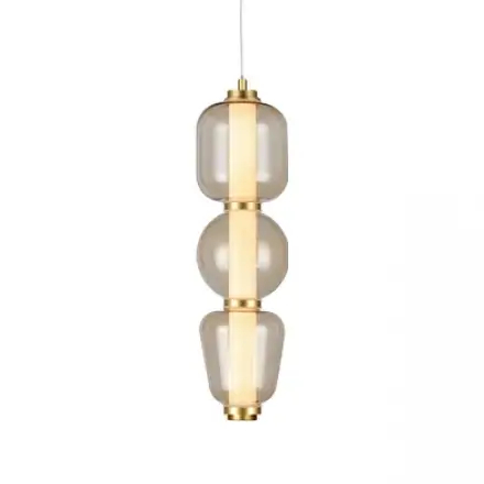 Wisząca lampa nad wyspę 23062 LED 12W 3000K szklana złota