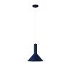 Stożkowa wisząca lampa VITRUM granatowa 1xE27 metalowa do salonu 41595