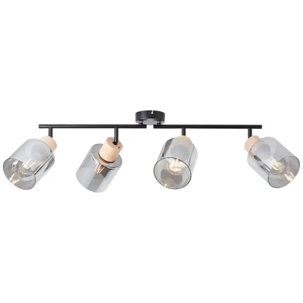 Loftowa lampa sufitowa Weald 99839/93 szklana czarna przydymiona