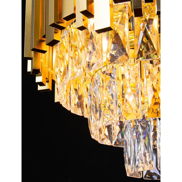 Sufitowa lampa kryształowa Valetta 6268/4B TR do jadalni złoty