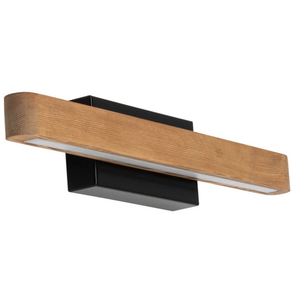 Ścienna lampa FORESTIER 25716104 eko LED 5,5W 3000K belka drewno czarna