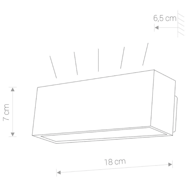 Ścienna LAMPA zewnętrzna UNIT LED 10W 3000K 9122 Nowodvorski prostokątna OPRAWA metalowa elewacyjna IP54 czarna