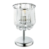 Kryształowa lampa stołowa Minnesota 15303T Globo do sypialni glamour chrom