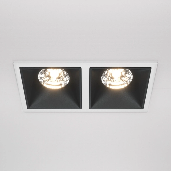 Lampa sufitowa Alfa DL043-02-15W3K-D-SQ-WB LED 30W 3000K wpust biały czarny