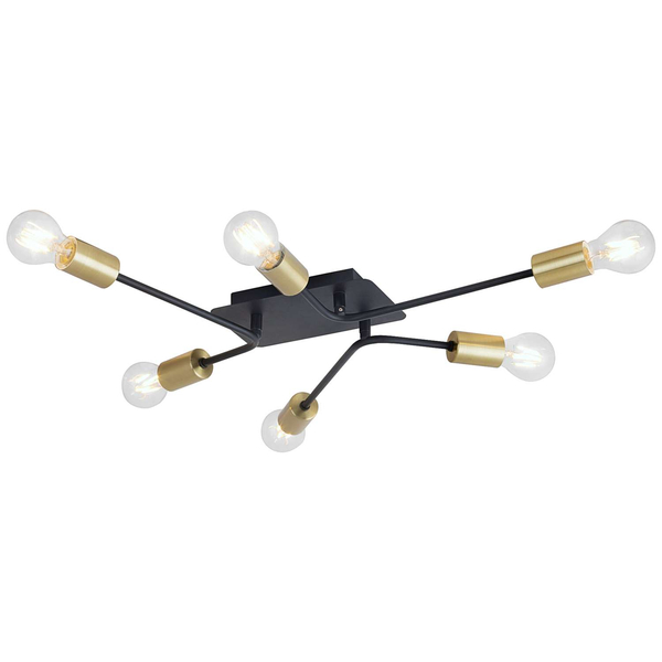 Plafon LAMPA sufitowa LANNY 2103 Rabalux industrialna OPRAWA metalowe pręty sticks pająk czarne złote