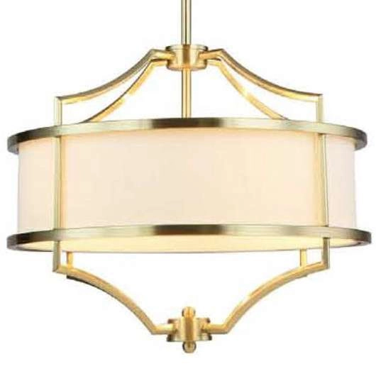 LAMPA okrągła Stesso Old Gold S Orlicki Design abażurowa OPRAWA wisząca w stylu klasycznym kremowa złota