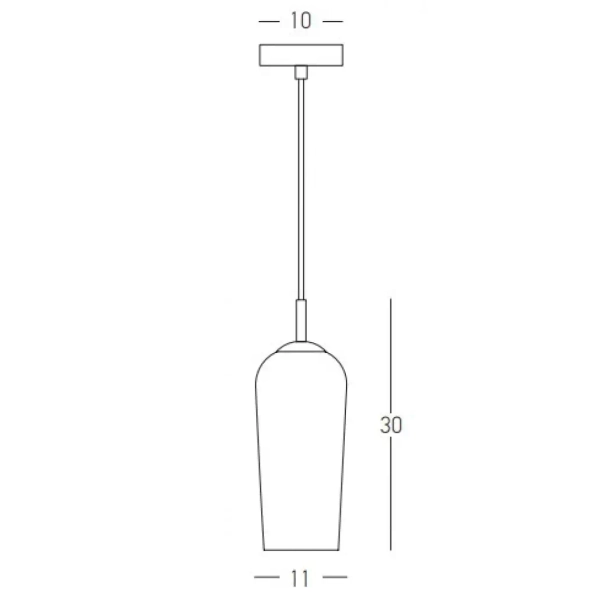 Lampa nad stół wisząca do jadalni 22118 szklana szampański czarny