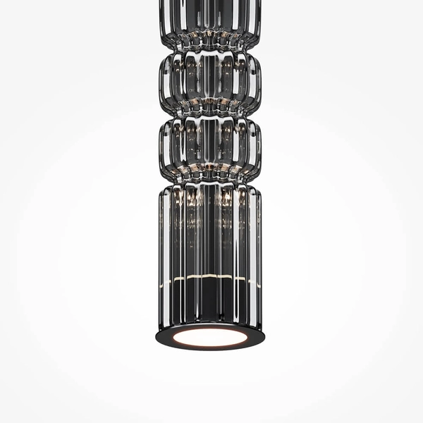 Wisząca lampa Ordo MOD272PL-L12B3K LED 8W 3000K sopel czarny przezroczysty