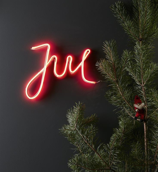 Świąteczny napis świetlny Jul dekoracja LED 6W czerwona