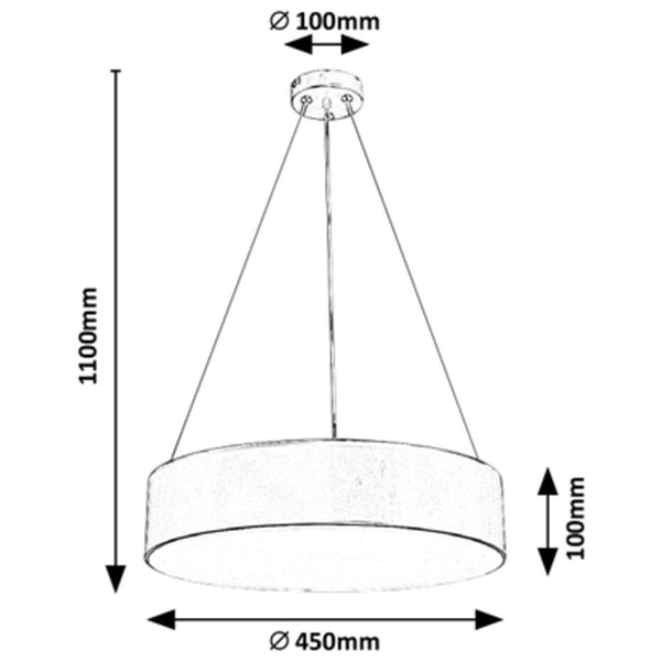 Minimalistyczna LAMPA wisząca RENATA 5082 Rabalux okrągły metalowy ZWIS nowoczesny czarny