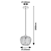 Wisząca lampa szklana Monet 3177 do jadalni nad stół chrom przydymiona