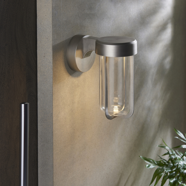 Kinkiet zewnętrzny L&-192782 Light& LED 8W 2700K szklany IP44 srebrny