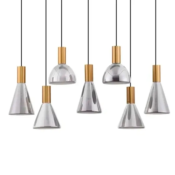 Ledowa zwisająca lampa SARDUNO LE45141 LED 47W szaro złota