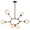 Lampa wisząca molekuły Modern orchid ST-1232-6 BLACK TRANSPARENT Step nad stół czarna