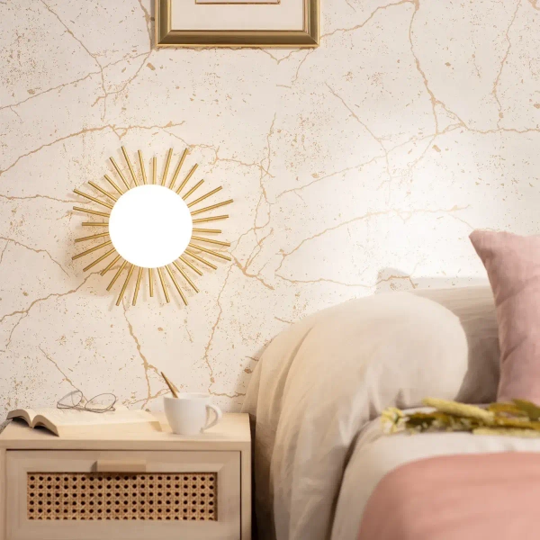 Sypialniany kinkiet Milano ABR-KV-E14 Abruzzo szklana kula złoty