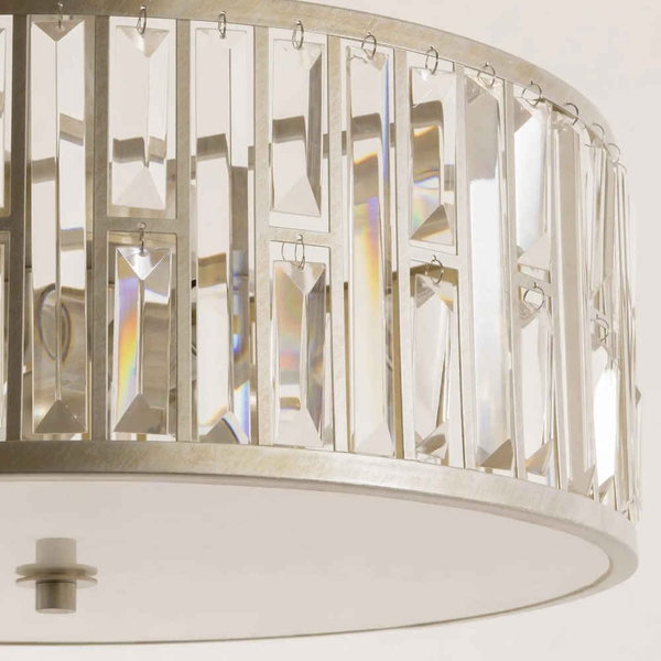 Glamour LAMPA sufitowa Kyiv C05127CP Cosmolight okrągły plafon kryształowy szampański