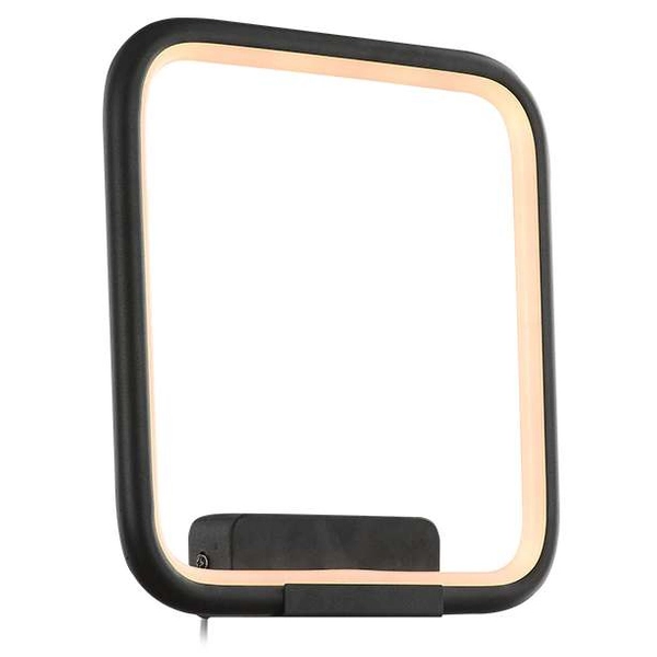 Kinkiet LAMPA ścienna MDECO SLIM/000103/3000/B kwadratowa OPRAWA metalowa LED 20W 3000K ramka czarna