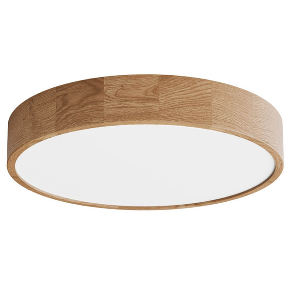 Sufitowa lampa Cleo 1307623600851 Temar okrągła drewniana dębowa